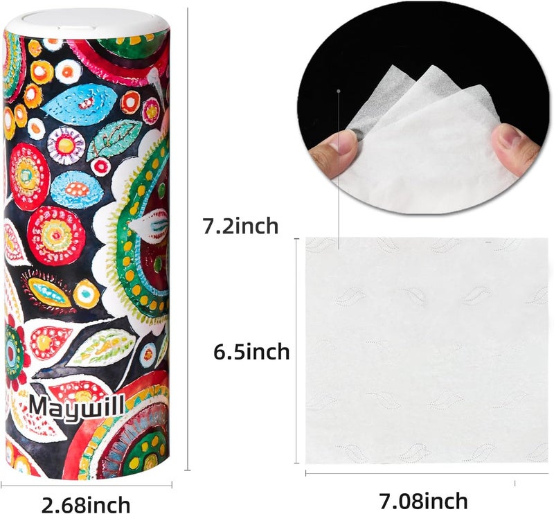 Maywill Car Tissues Holder with Facial Tissue, Travel Tissues Cylinder,Cup Holder Tissue Box for Car(3-ply,4 Pack, 200 Sheets) - Image 4